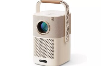 native 1080p video projector with JBL sound and integrated battery at €162.49 🎥
